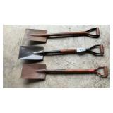 3 FLAT HEAD SHOVELS