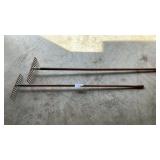 2 CONCRETE RAKES
