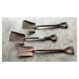 3 FLAT HEAD SHOVELS