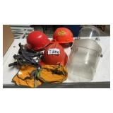 HARD HATS, FACE SHIELDS, CLOTH LINERS