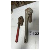 RIGID ALUMINUM 18", 14ï¿½ PIPE WRENCHES
