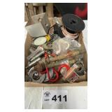 HOOKS, WIRE, WASHERS,  BOLTS, MISC HARDWARE