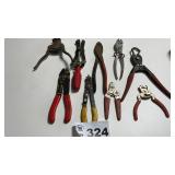 WIRE STRIPPERS, SNAP RING PLIERS, HOSE CLAMP