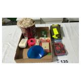 STRING, FUNNEL, ELECTRICAL SUPPLIES, ARM BANDS,