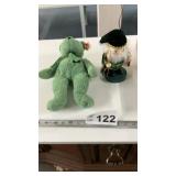 BIG SHAMROCK BEANIE BEAR, NUTCRACKER FIGURINE