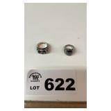TWO RINGS, 92.5% SILVER