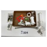 MISCELLANEOUS PVC FITTINGS, TOILET HARDWARE, ETC.