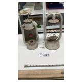 DIETZ AND MONAR GAS LANTERNS, MISSING GLASS