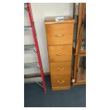 WOODEN FILING CABINET, 15 x 16 x 51