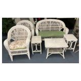 6 PIECE WICKER PATIO SET