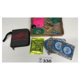 KARAOKE CDS, GUITAR STRINGS, MISC. TOOLS