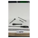 SNAP ON SCREWDRIVER AND 3/8 DRIVE RATCHET, 1/4