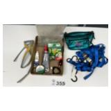RATCHET STRAP, CHAIN, FANNIE PACK, CAULK, FLUX,