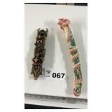 TOTEM POLE DAGGER, REPTILE SHEATH KNIFE