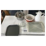 GRIDDLE,CAKE PAN, COFFEE PITCHER