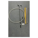 GOLF CLUBS, WIFFLE BALL BATS, AND HULA HOOP