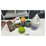 PARTIAL CONTAINERS OF CLEANING SUPPLIES
