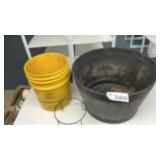 BUCKET AND HALF BARREL PLANTER CONTAINER