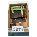 770 LOADING PLATFORM W 7 BOXES & 2 MILK CANS &