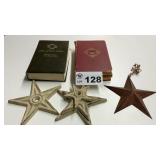 BIBLE, BOOKS, CAST IRON STARS