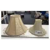 2 LAMP SHADES, 8 and 10 INCHES TALL