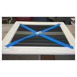 WOOD FRAMED MIRROR, 31 x 37