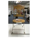METAL CHAIR, 24 INCHES TALL
