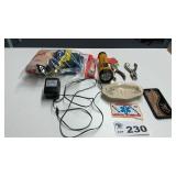 CAN KOOZEES, A/C ADAPTER, FLASHLIGHT, HOLE