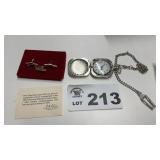 CHEVROLET LOGO CUFF LINKS, POCKET WATCH
