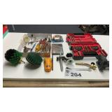 DRILL BRUSHES, STUD FINDER, DRILL BITSN TORCH