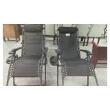 2 GRAVITY RECLINING CHAIRS