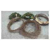 5 WILLOW WREATHS, 22 to 30 INCH