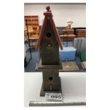 BIRDHOUSE, 2 STORY, WOOD, 20 INCHES TALL