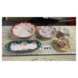FLOWERED DISHES, JAPAN AND GERMANY