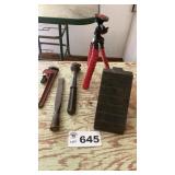 8 INCH PIPE WRENCH, GRINDING WHEEL DRESSER, TRI