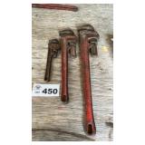 RIDGID PIPE WRENCHES, 24, 18, 10 INCH
