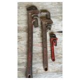RIDGID PIPE WRENCHES 24, 18, 8 INCH
