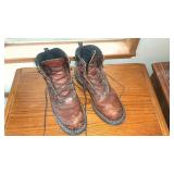 RED WING STEEL TOE WORK SHOES, SIZE 10
