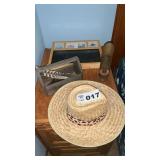 STRAW HAT, CHALK BOARD, CANDLE HOLDER, DECO BOX