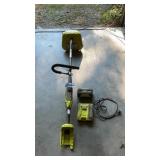 RYOBI 40 VOLT MINI TILLER, BATTERY, CHARGER, W