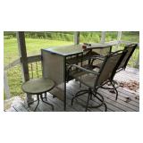 OUTDOOR BAR SET, SMALL TABLE