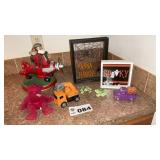 HALLOWEEN DECOR, MUSIC BOX SANTA, BEANIE BEAR