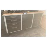 WOOD TOP ROLLING WORKBENCH, 20 x 72, 38 TALL,