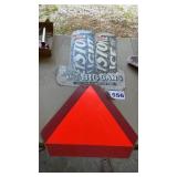 METAL BEER SIGN, HAZARD SIGN