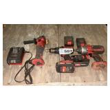 20 VOLT BAUER DRILL, GRINDER, IMPACT, BATTERIES,