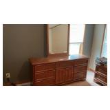 DRESSER WITH MIRROR, 19 x 69, 31 TALL, MATCHES