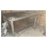 STEEL WORK TABLE, 38 x 60, 38 TALL