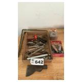 MISCELLANEOUS TOOLS, SHELF BRACKETS, JB WELD,