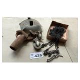 PIPE BENDER HEAD, HOSE HANGER, CASTERS, CHAIN