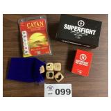 DICE AND CARD GAMES - CATAN / SUPERFIGHT